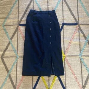 vintage blue maxi skirt